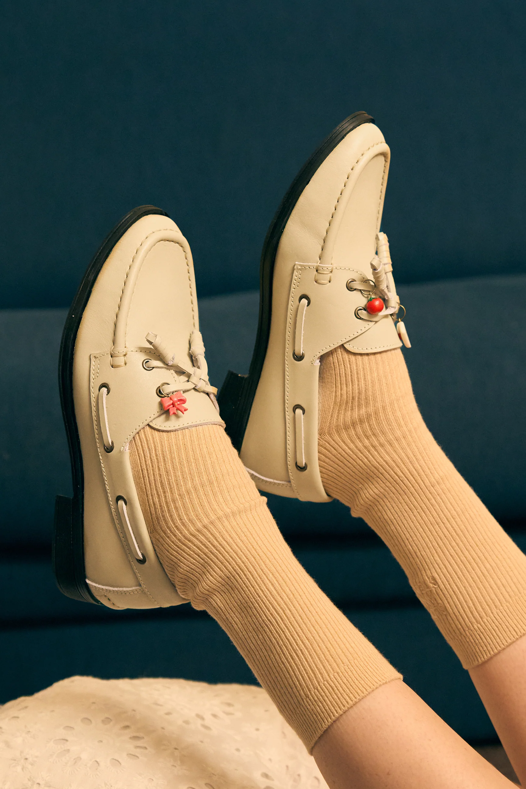 The Boat Loafer in Cream - Image 3